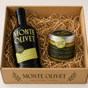 Pack Regalo Monteolivet – AOVE ecológico + mermelada de AOVE